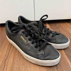 Adidas Black and White Sneakers Classic Low-Top Design